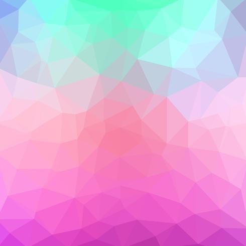 vector abstract irregular polygonal background - triangle low poly pattern - light baby pastel colors