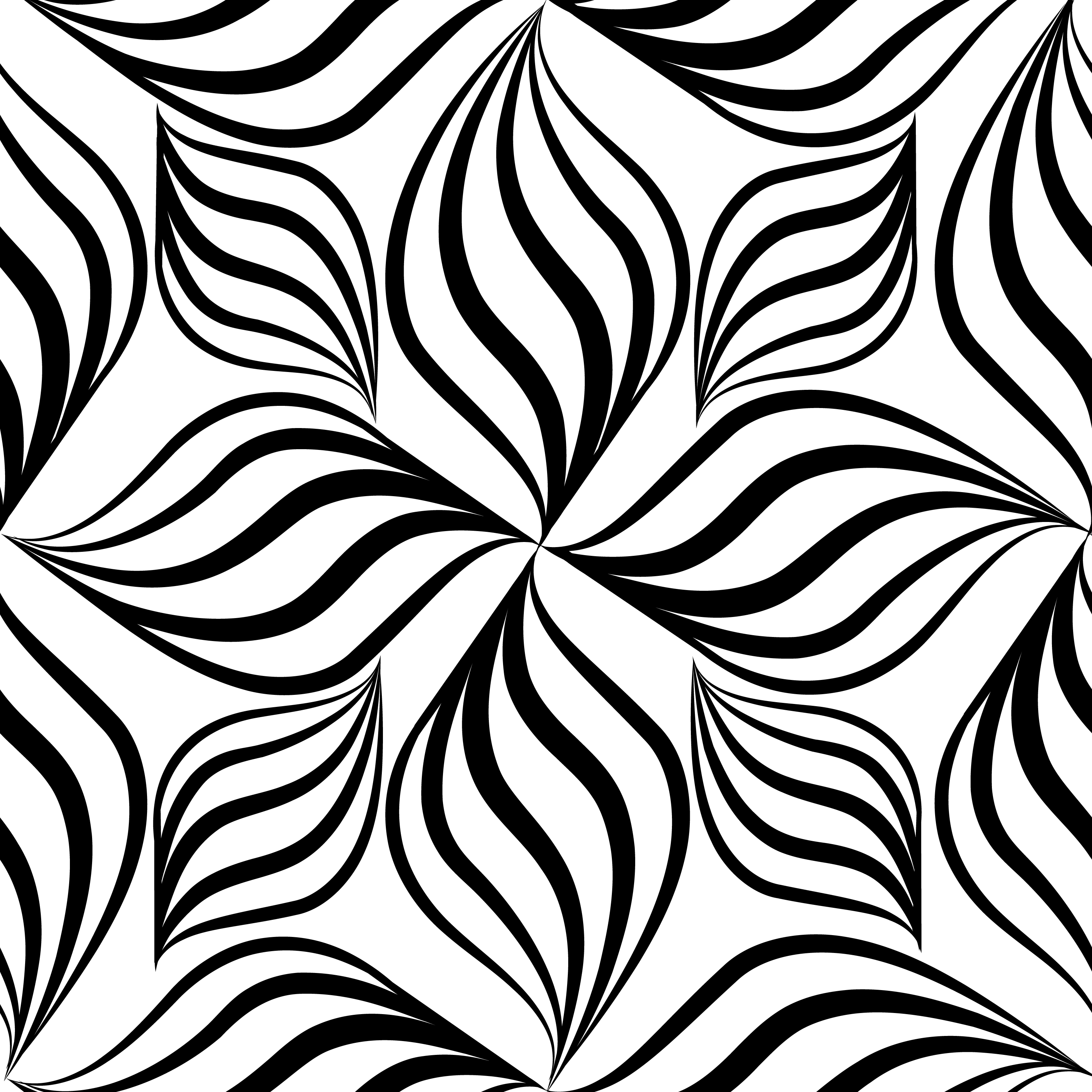 Abstact seamless pattern. Floral line swirl geometric ornament 588704 ...
 Line Pattern Design