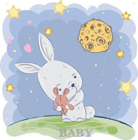 cute little rabbit vector