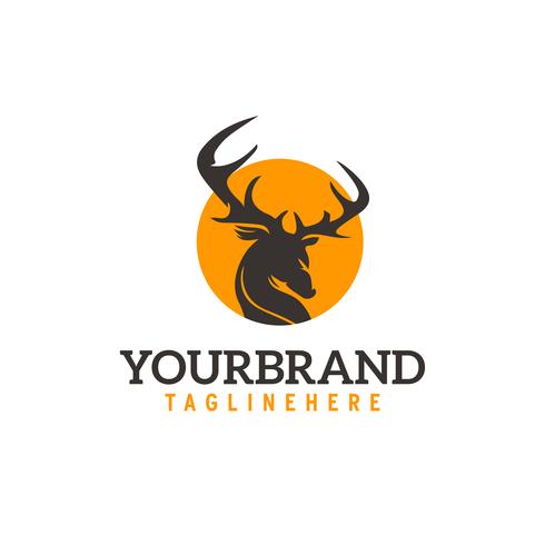 round deer logo vector