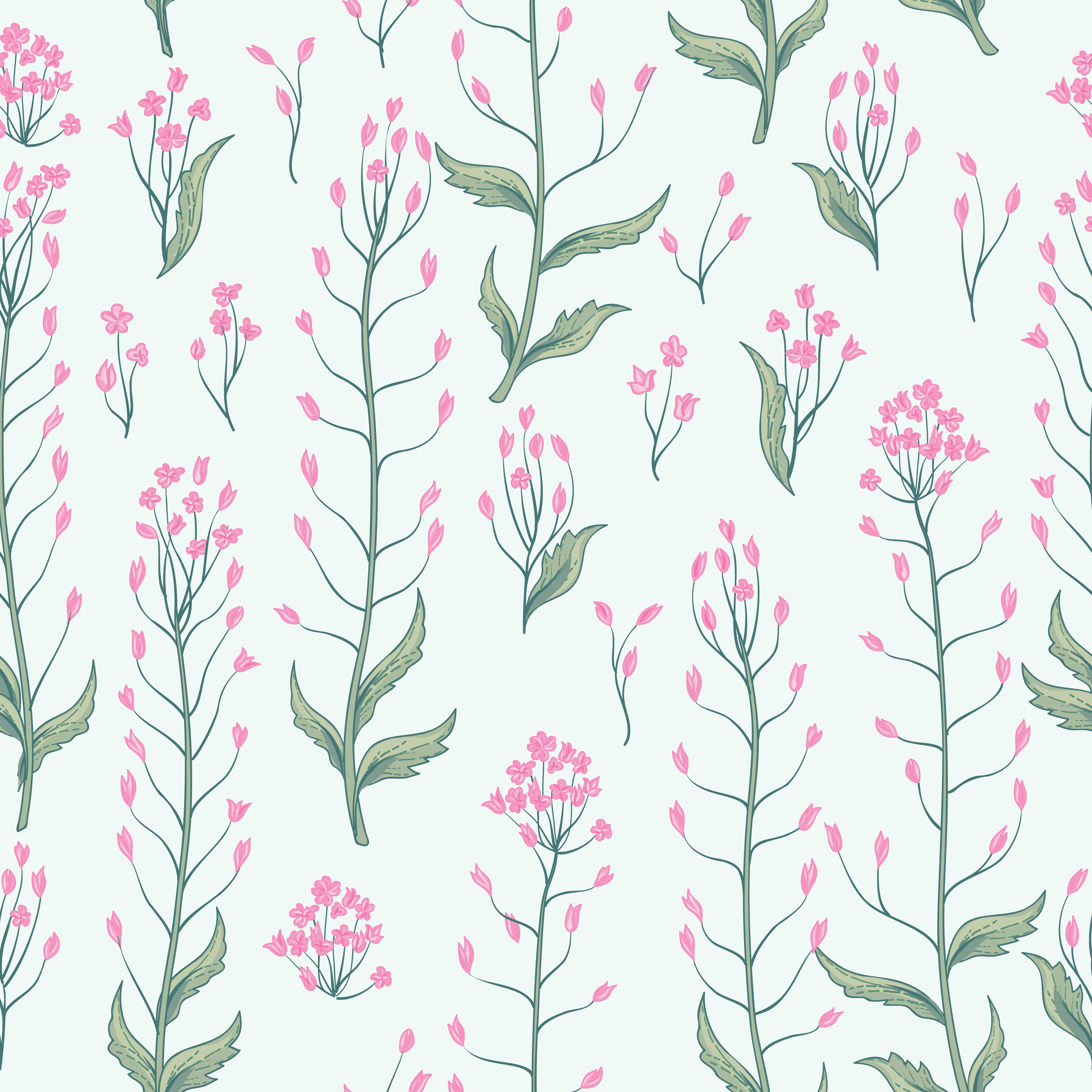 Floral seamless pattern. Flower background. Flourish wallpaper with