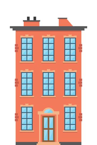 Dwelling house. Classical town architecture vector