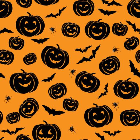 Happy Halloween seamless pattern. Holiday party background with  vector