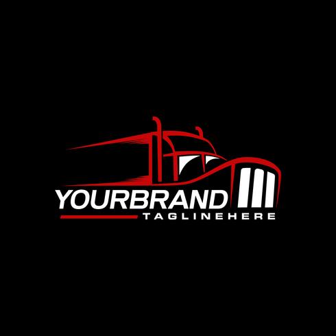 Trucking logo design branding vector