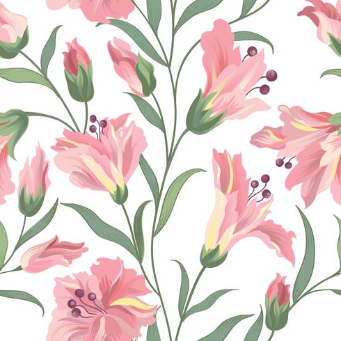 Floral seamless pattern. Flower background. vector