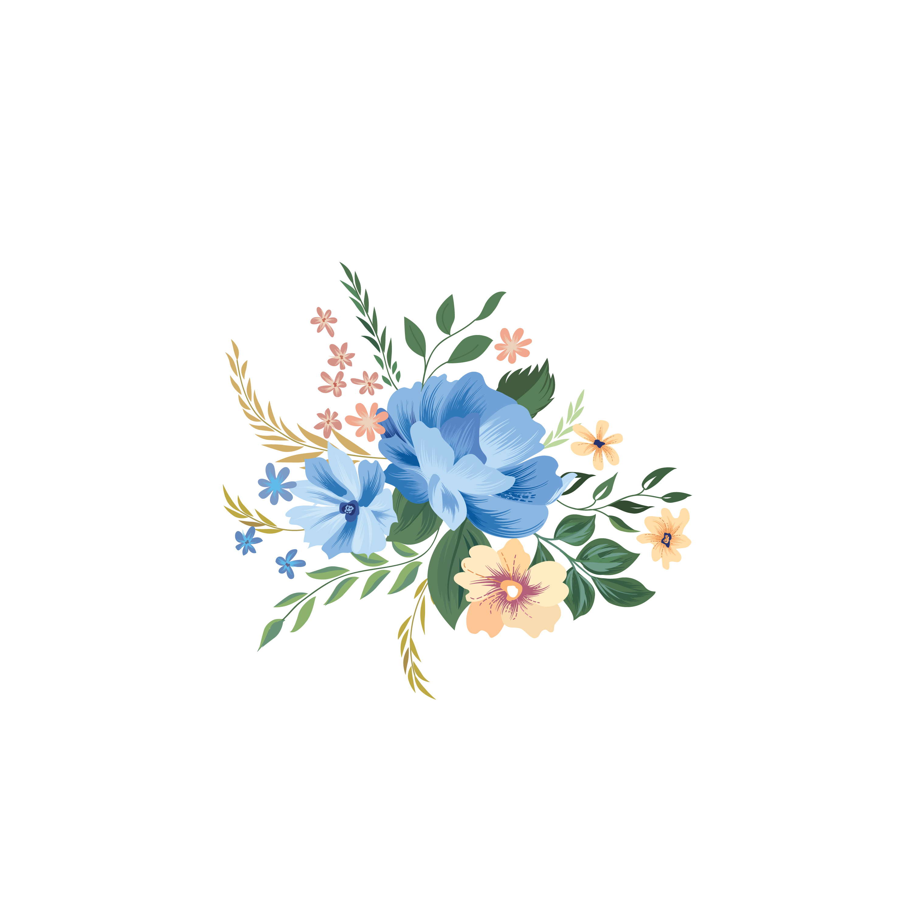 Download Floral frame pattern. Flower bouquet background. Greeting ...