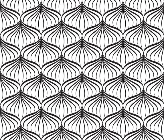 Abstract seamless pattern Floral oriental geometric line ornament vector
