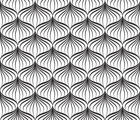 Abstract seamless pattern Floral oriental geometric line ornament vector