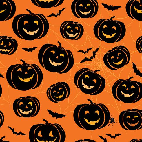 Halloween seamless pattern. Holiday ornamental background with b vector