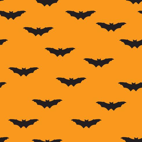 Halloween seamless pattern. Holiday background with flying bat vector