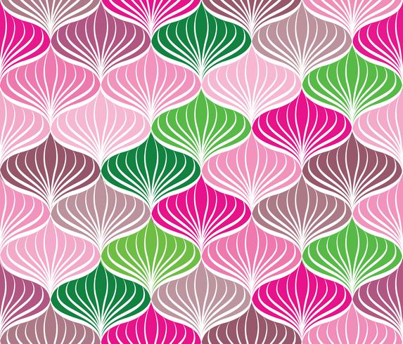 Modelo inconsútil abstracto ornamento floral oriental de la línea geométrica vector