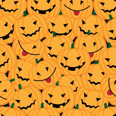 Fondo de Halloween con calabazas vector