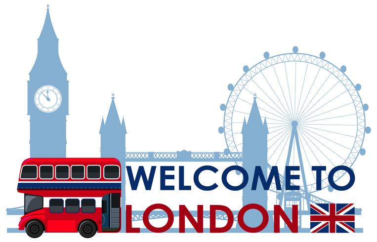 London Landmark on White Background vector