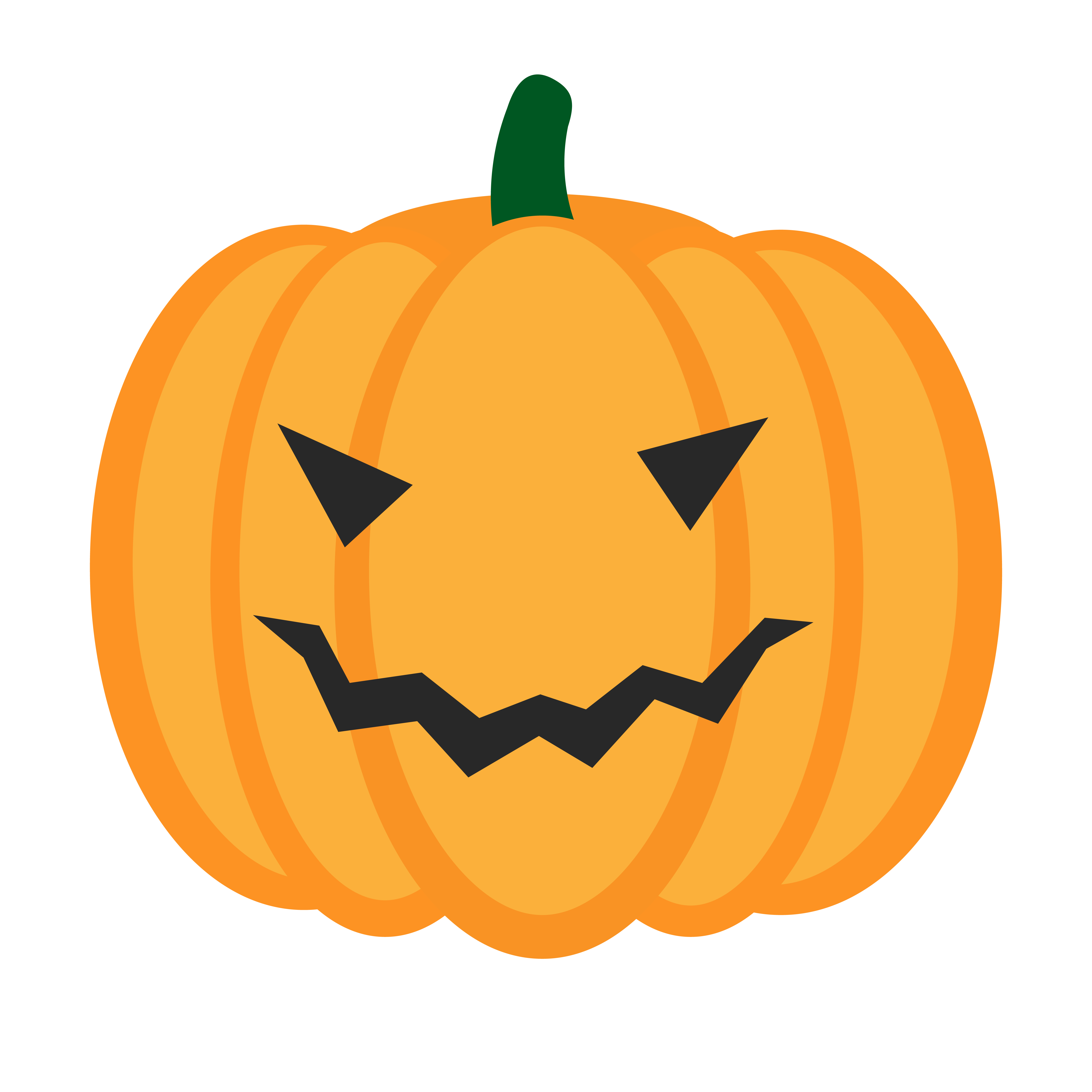 Cartoon halloween pumpkin with smile isolated 589181 Vector Art at Vecteezy