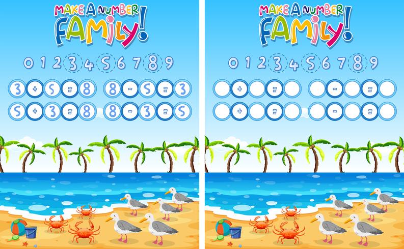 Make a number family vector