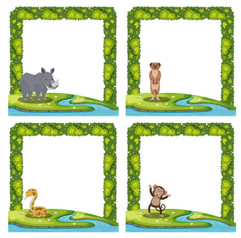 Set of animal frame vector