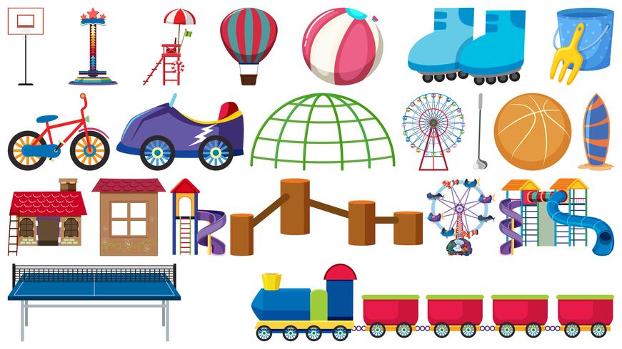 Set of playground tools vector