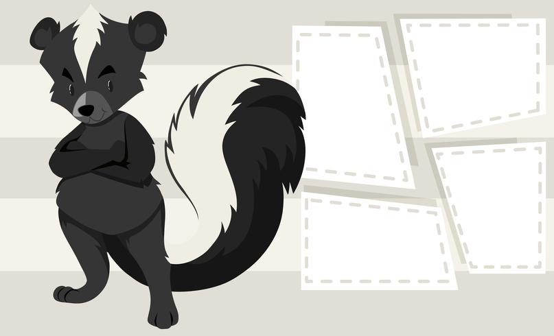 Plantilla de Skunk on note vector