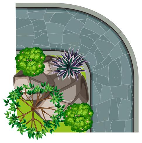 A aerial garden view vector