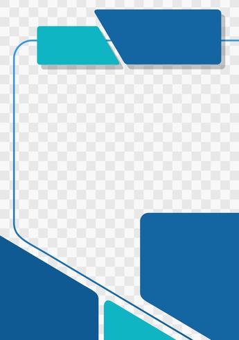 A blue blank template vector