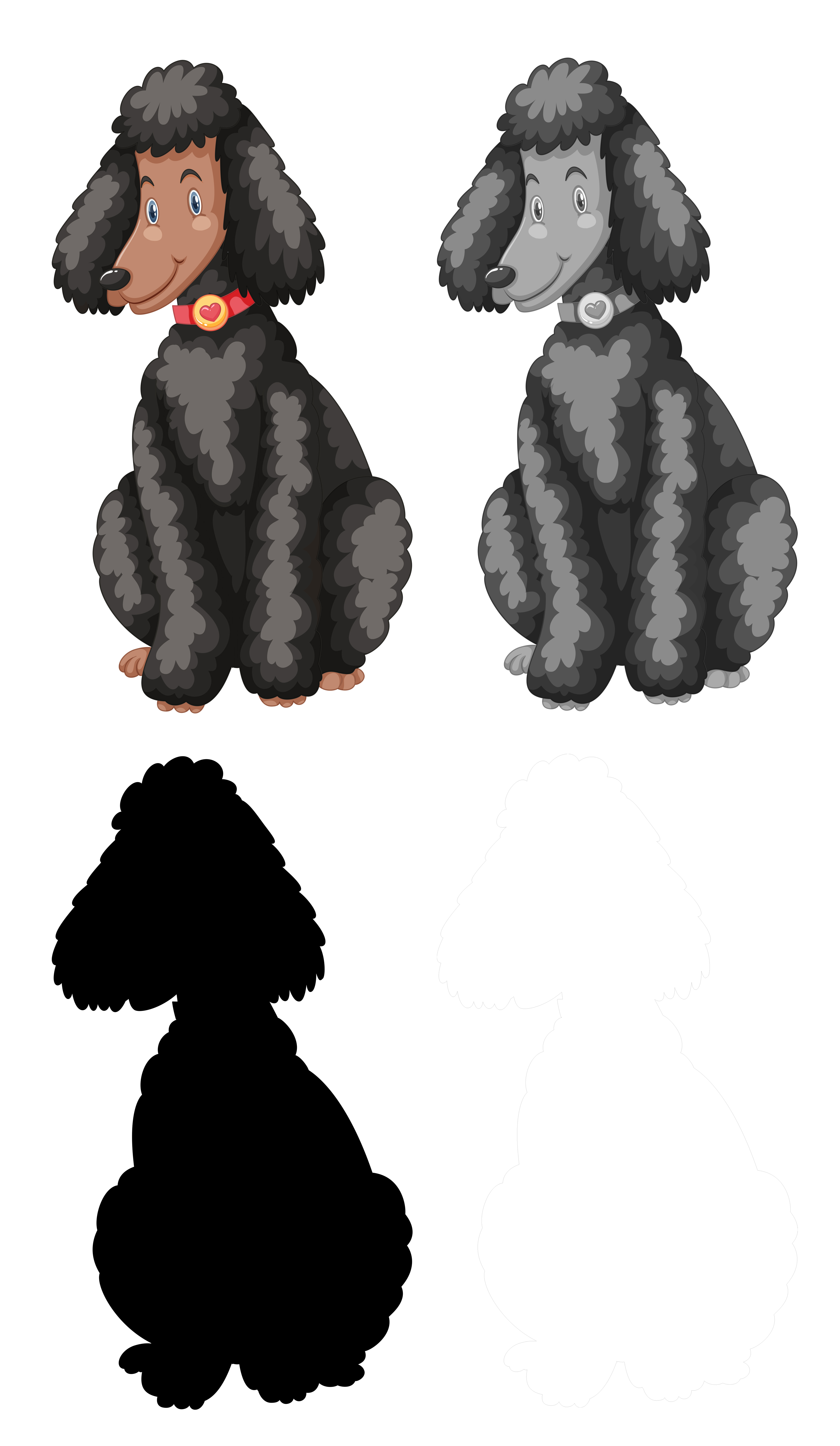 Download Poodle Silhouette Vector Art Icons And Graphics For Free Download