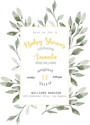 Baby Shower Invitation Card vector