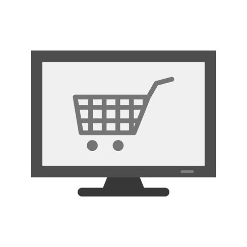 Vector icono de compras en línea