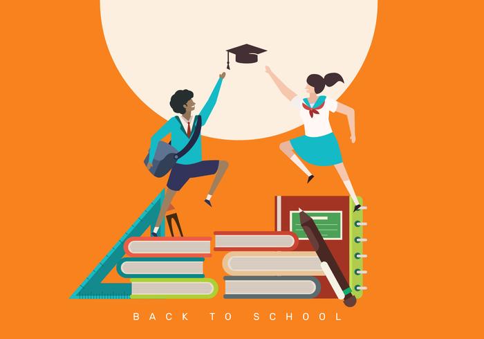 Kids Back to School Concept Illustration vector