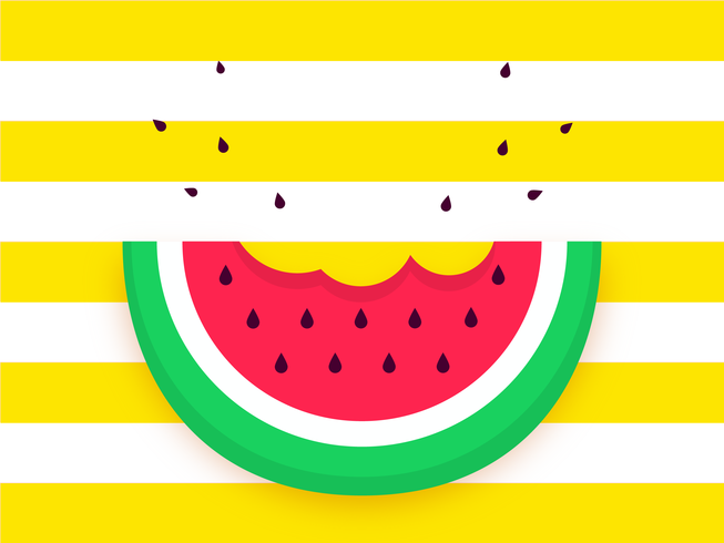 Watermelon Slice Pop Background Vector