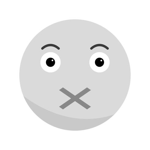  Vector Silent Emoji Icon