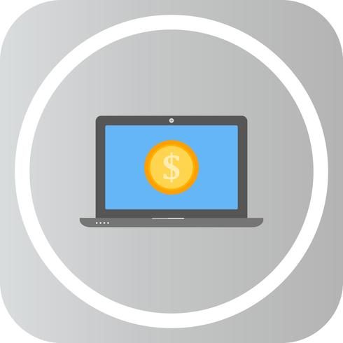 Icono de dinero portátil de vector