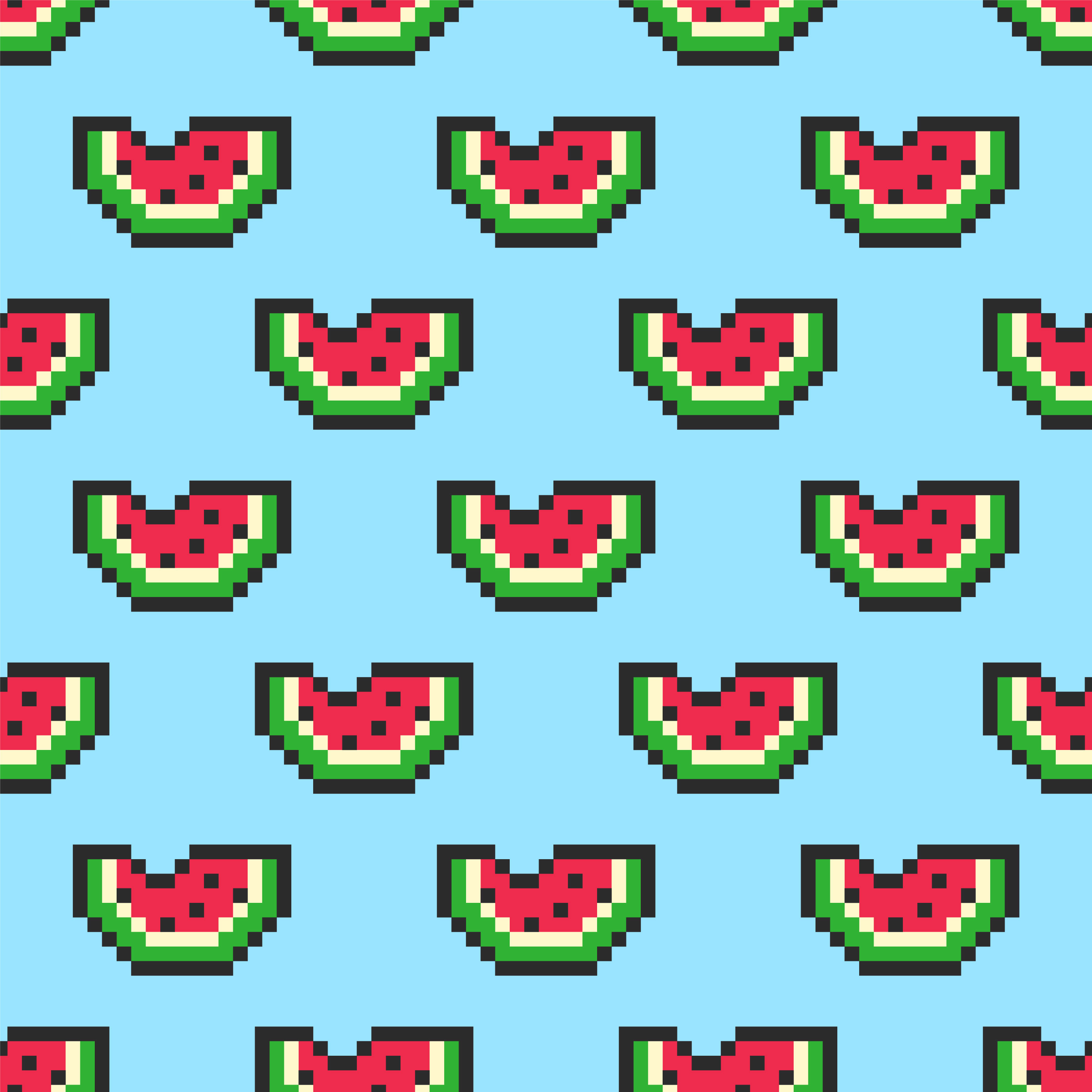 Pixel Art Watermelon Slices Seamless Pattern 589602 Vector Art at Vecteezy