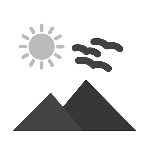  Vector Sunny Mounatin Icon