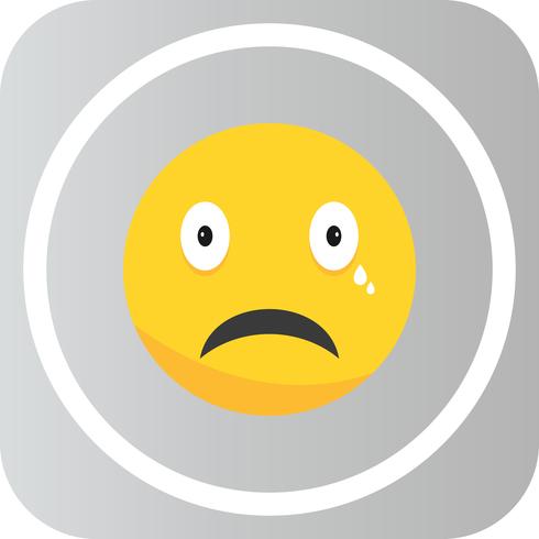 icono de emoji vector cry