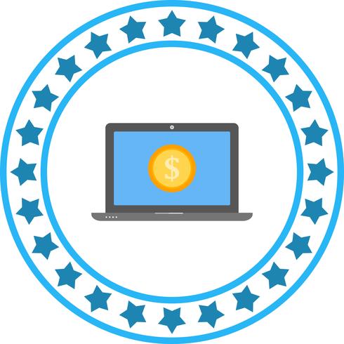 Icono de dinero portátil de vector