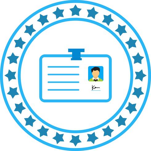 Vector icono de tarjeta de identidad