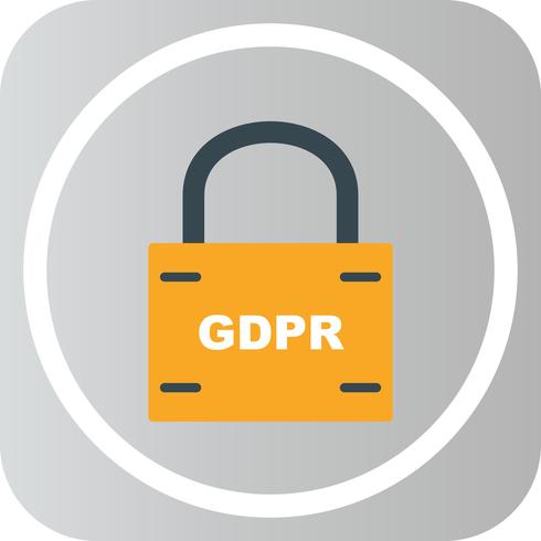 Vector GDPR Security Lock Icon