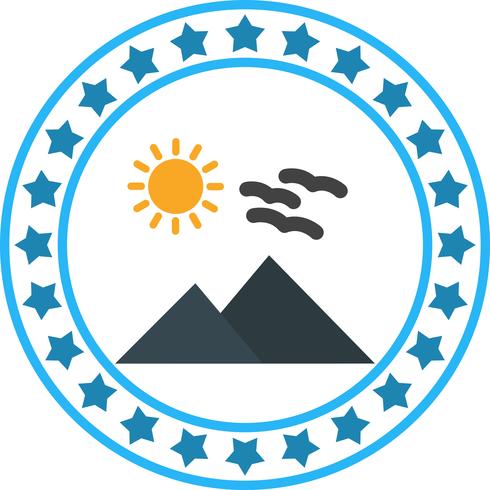  Vector Sunny Mounatin Icon