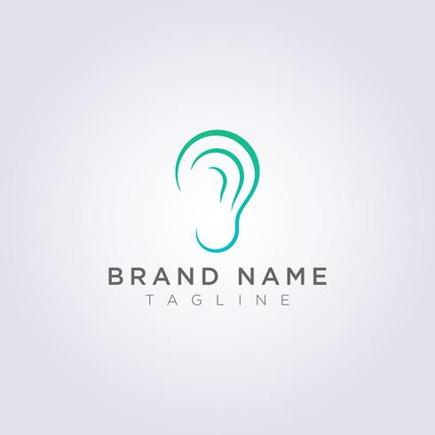 Vector Design of Modern Ear Logo Icons