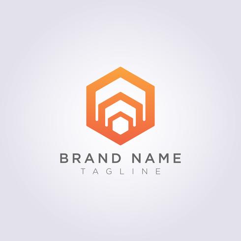 Logo Design Abstract Vector Hexagon Symbol