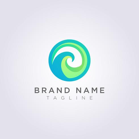 Circle wave logo icon design for Brand, Business, Company and Corporate vector