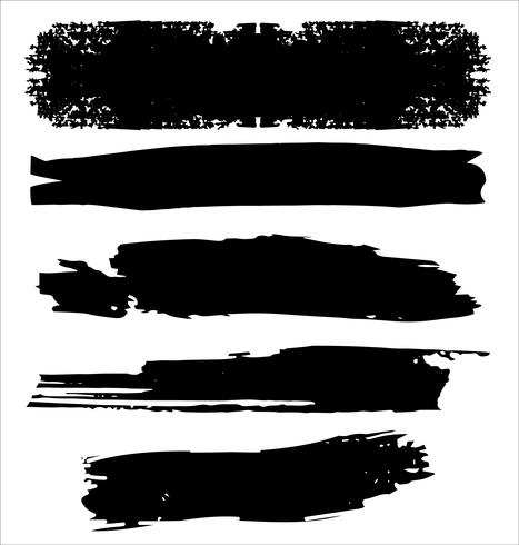 Brush strokes hand drawn vector illustration - Vector
