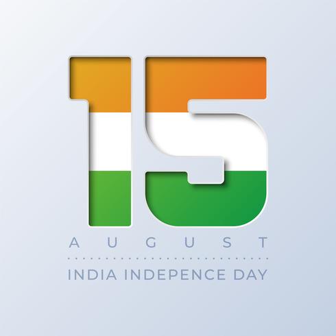 India día de la independencia 15 de agosto de fondo vector