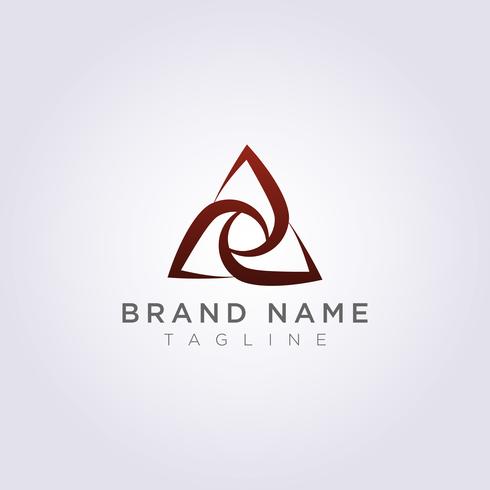 Vector de diseño icono del logotipo triángulo abstracto