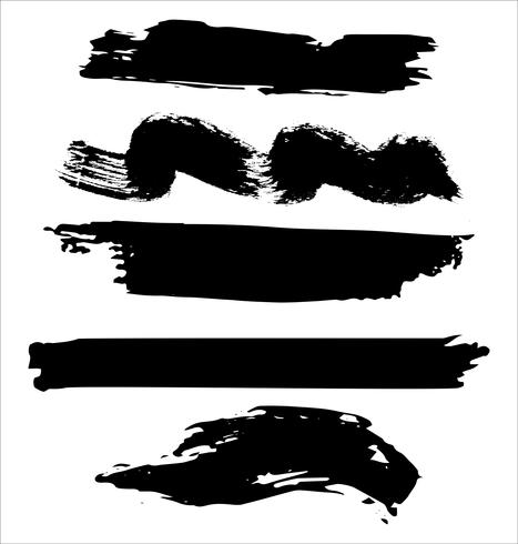 Brush strokes hand drawn vector illustration - Vector