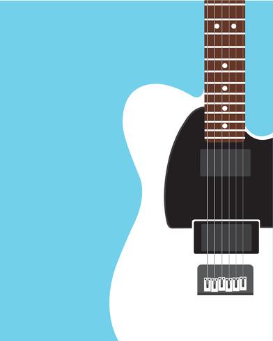 Electric guitar flat design vector