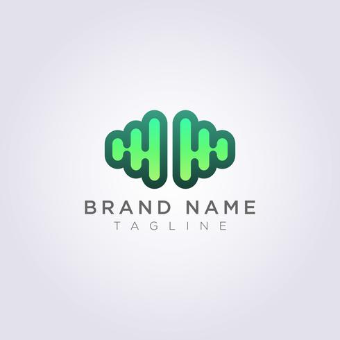 Modern Brain Logo Icon Design vector