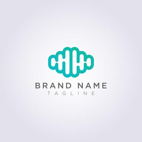 Modern Brain Logo Icon Design vector