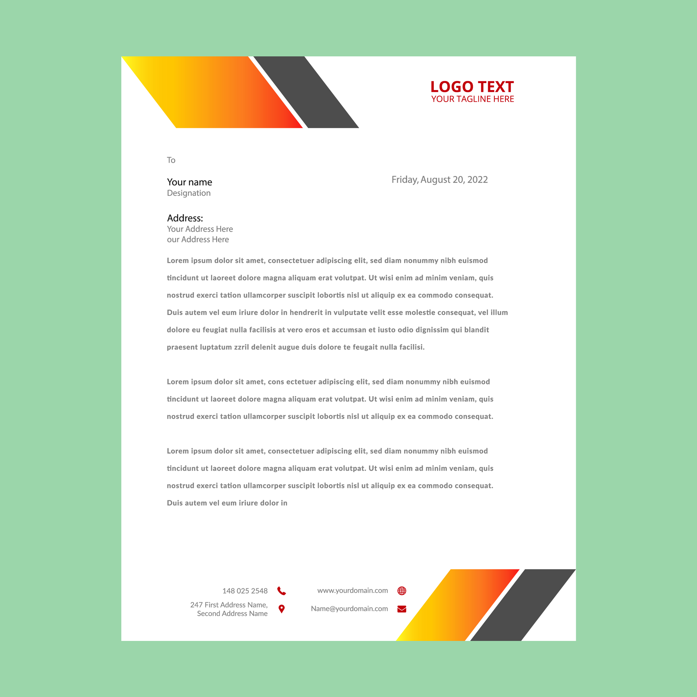 Corporate letterhead 590381 Vector Art at Vecteezy