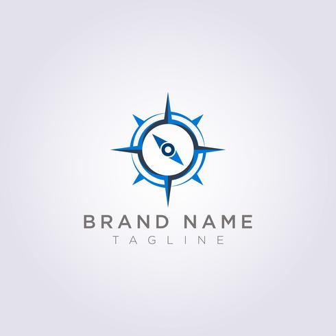 Design a compass logo with a modern style for your business or brand vector